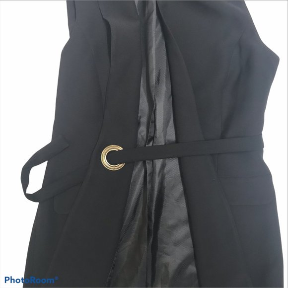 ADL Small Wrap Top Sleeveless Lined Business Office Professional - Picture 2 of 7